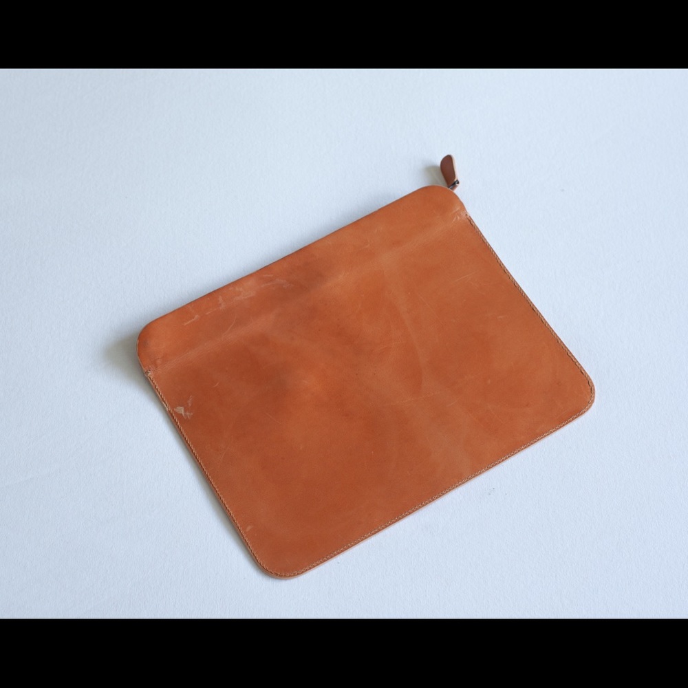 Italian leather clutch / pouch.